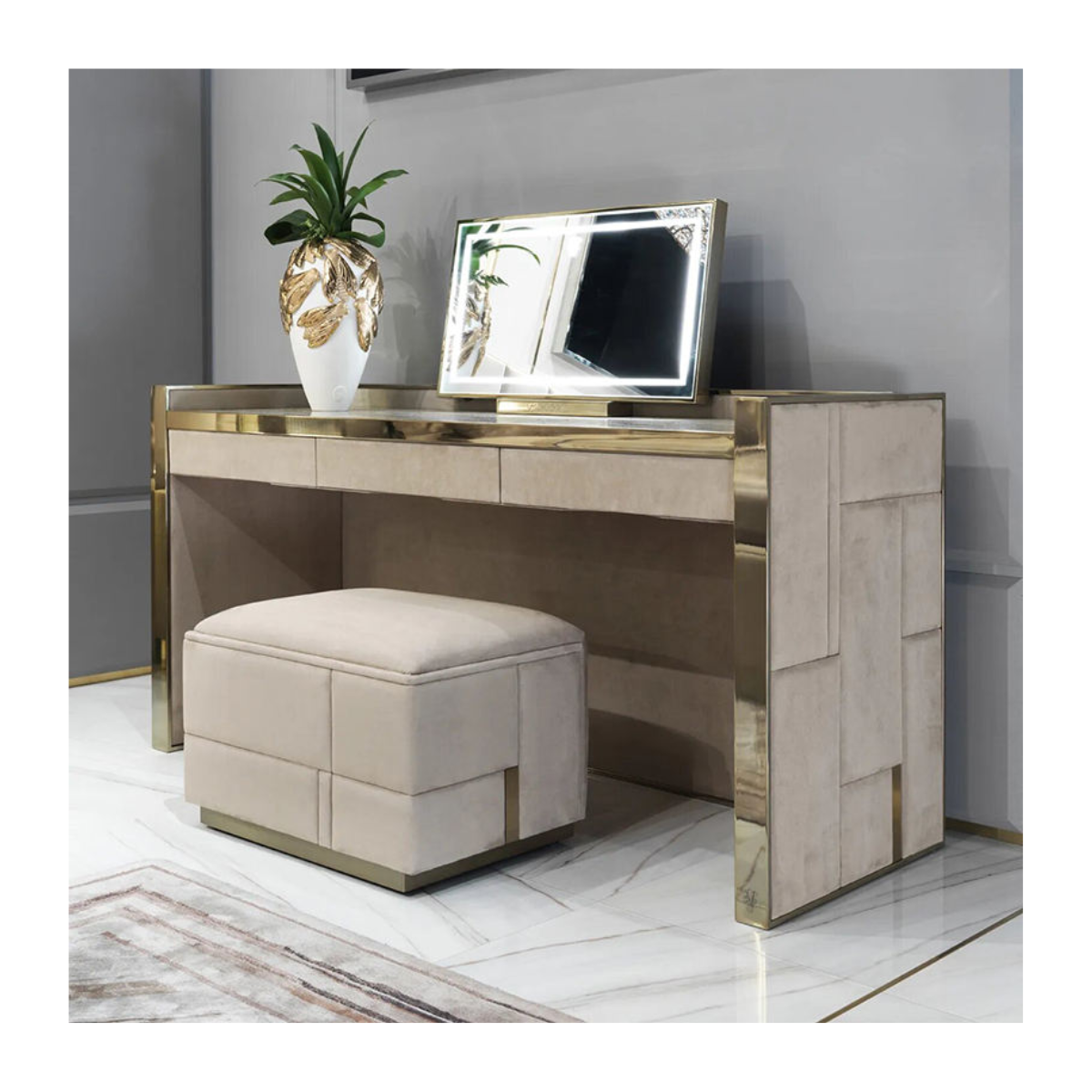 Latte Gold Vanity Table 